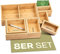 Praknu Set de 8 Cajas Organizadoras para Cajones - Madera de Bambú Sostenible FSC®️ - Para cada cajón de la cocina, el baño o la oficina