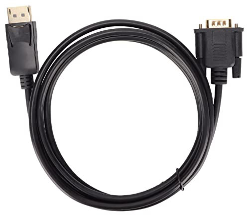 Restokki Cable DP Macho a VGA Cable Adaptador Macho DP a VGA Cable Adaptador HD 1080p Pantalla chapada en Oro 5.9 pies