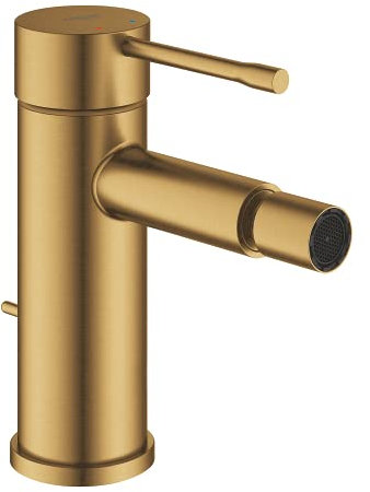 GROHE Einhand-Bidetbatterie Essence 24178_1, Einlochmontage, Zugstangen-Ablaufgarnitur, Professional Edition, cool sunrise gebürstet