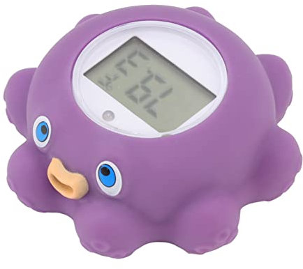 Qcwwy Baby Badethermometer, Schwimmendes Spielzeug Wasserthermometer mit LED Anzeige und Temperaturwarnung für Baby Badewanne Sicherheitsraumthermometer Sensorik Thermometer