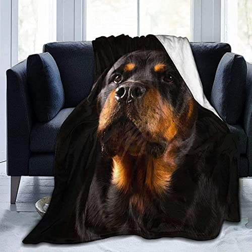 okoikfc Kuscheldecke Flauschig 220x240 cm 3D Rottweiler Decke Fleecedecke - Wohndecke, Sofadecke XXL, Decke Couch Blanket, Kuscheldecke Große, Sofa überwurfdecke