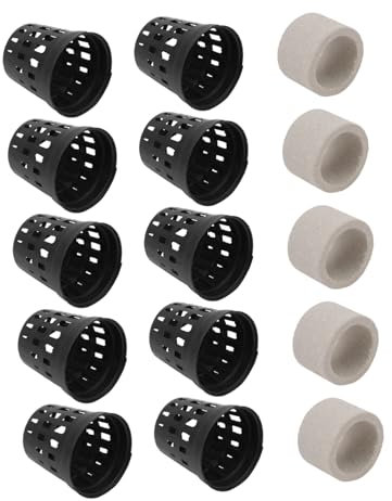 minkissy Lot de 15 plantes aquatiques colonisation lévitation plantes hydroponiques fournitures aquarium anneaux en céramique pots de fleurs en céramique pot de fleurs tasse de fixation pour eau herbe