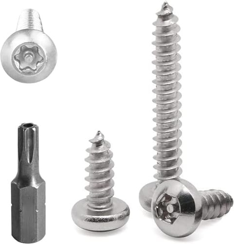 FarDeer vis M6 inox sécurité tôle torx 20pcs *50mm