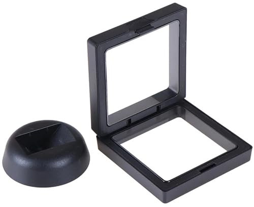 3D-Schweberahmen 3 stücke 70 * 70mm Beliebte 3D Transparent PE Film Display Sammeln Box Ohrring Münze Ring Schmuck Lagerung Schmuck ständer Ring Halter