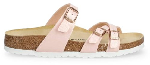 Birkenstock Unisex Franca Birko-Flor Shiny Lizard Light Rose Sandals 5.5 UK