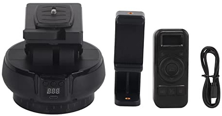 lvifloae 2,4 G motorisierter Panorama-Stativkopf mit ferngesteuertem Schwenk-/Neige-Motor-Panoramakopf für DSLR, Camcorder, Smartphone, Stative