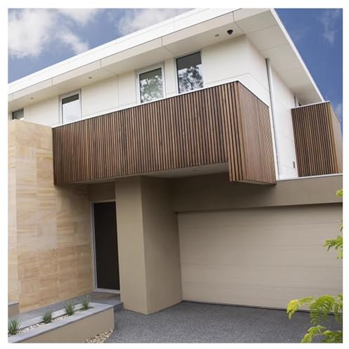 zktoermn Recinzione A Doghe per Patio, Pannelli per Recinzione in Legno Composito E Plastica, Ringhiera per Terrazza Resistente al Vento E all'Acqua, per Appartamenti E Parchi(21.6cmx120cm/9inx47in)