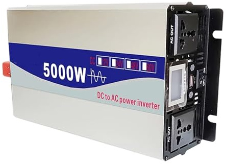 Inverter di potenza, Inverter a onda sinusoidale pura 12v 110 220 4000W 5000W Potenza 12V 24V Convertitore Inverter solare for auto(5000W,12V,60Hz)