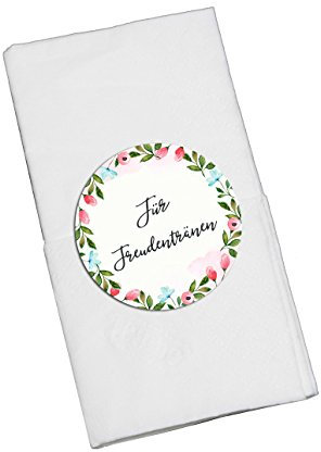 Nastami 50 Sticker Für Freudentränen, Weiße Hochzeit Aufkleber Hochzeit Gastgeschenk