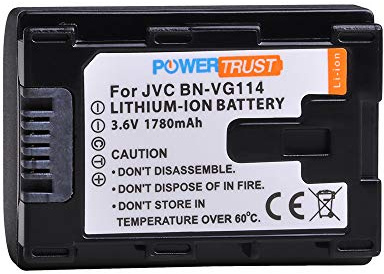PowerTrust BN-VG114 BN VG114 Replacement Camcorder Battery for JVC BN-VG107 BN-VG107U BN-VG107US BN-VG114U BN-VG114US BN-VG121 Battery JVC Everio Cameras