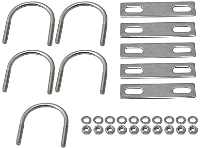 BQLZR U-Bolzen Silberfarben M6 Geeignet für Automotive Home and Industrial Applications 5er Pack