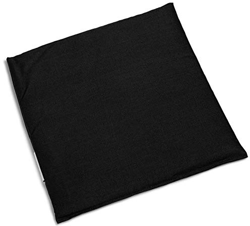 Coussin thermique aux pépins de raisin 24x24cm noir - Coussin chauffant Compresse froide Coussin aux graines