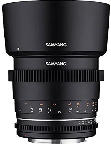Samyang MF 85mm T1,5 VDSLR MK2 Canon RF – lichtstarkes T1,5 Tele Cine- und Video Objektiv für Canon RF Mount, 85 mm Festbrennweite, Follow Focus Zahnkränze Vollformat und APS-C, 8K Auflösung