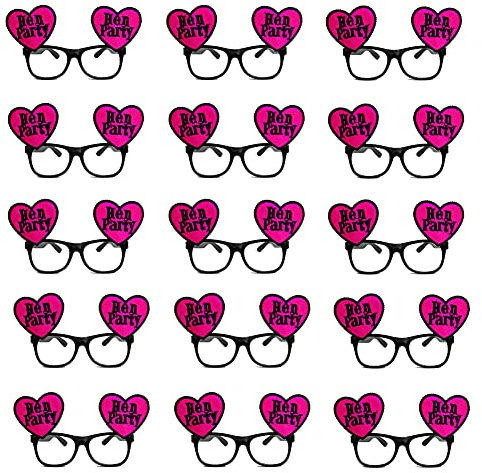 SHATCHI 12 x Hen Party Glass Girls Hen Do Night Accessories Game Props Bachelorettes Party Glasses Team Bride Decoration and Supplies