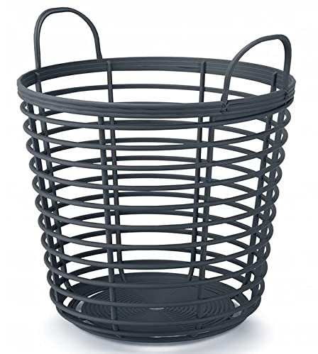 R.G. Aufbewahrungskorb Wäschekorb Tragekorb Korb Beutel Gemüsekorb Gartenkorb Zanzi Mehrzweckkorb (380 Anthrazit)