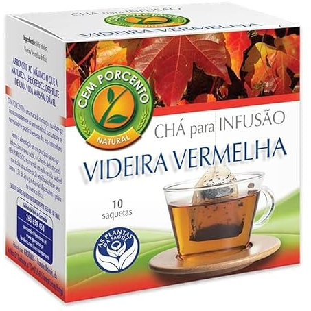 Cem Porcento - Feuilles de vigne de raisin rouges (Vitis vinifera) - 8 x 10 sachets