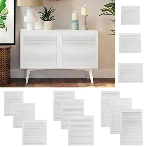 INLIFE 2 porte lamellari in legno massello di pino bianco, 61,5 x 59,4 cm, 4,55 kg, 151158