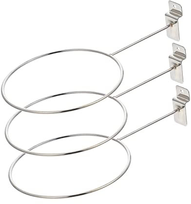Veemoon 3pcs Iron Basketball Ball Holder Rack with Easy Installation and Firm Fixation for Basketball Storage and Display in Garage or Exhibition