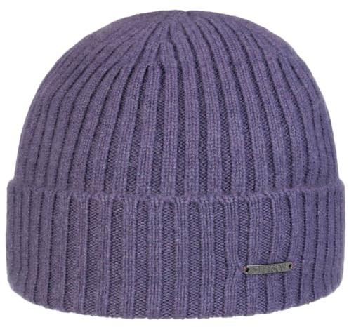 Stetson Bonnet en Cachemire Varnell Femme/Homme - Laine Beanie pour l'hiver avec Revers Hiver Automne-Hiver - Taille Unique Lilas