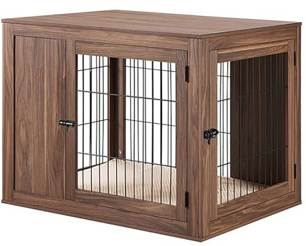 Holz Indoor Hundekäfig Schrank Tierkäfig mit abschließbarer Tür Hundehütte für mittelgroße Hunde mit Türriegel 2 Verriegelungen für kleine Hunde bis mittelgroße Hunde Hundehaus. ( Color : 1 , Size : 1
