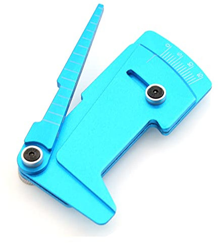 liovitor 1 StüCk Metall Sturz Messer & HöHenmesser Werkzeug/Lineal für Einstellen der HöHe und des Felgen Sturzes RC Modell Auto,Blau
