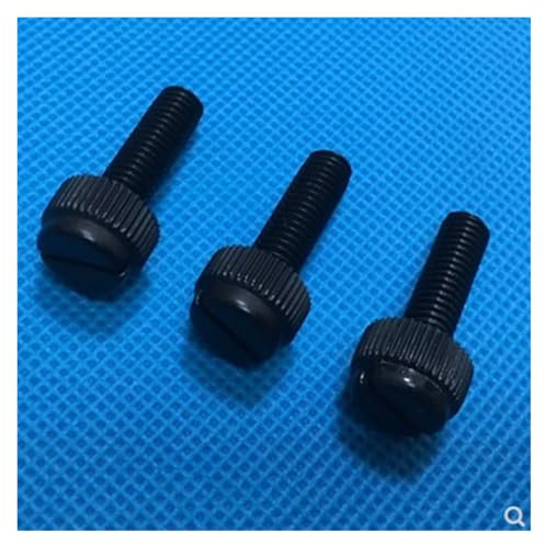 10-50 Stück M3 M4 M5 M6 M8 Schwarze geschlitzte Nylon-Rändelschraube PA66 Nylon-Kunststoff-Handdrehschraube Computer-Handschrauben anziehen (Size : M3x12 (50pcs))