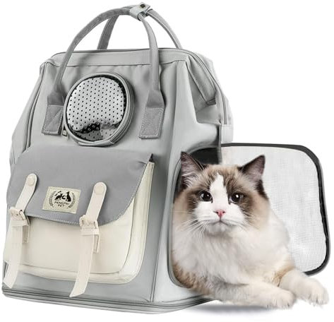 PETCUTE Hunderucksack bis 7.5kg,Atmungsaktive Hunde Rucksack zum Wandern,Faltbare Rucksack für Hunde mit Herausnehmbarer Matte, Katzenrucksack Tragetasche Hund mit Sicherheitsgurt,Taschen