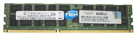 SIMPLETEK - DDR3 ECC 8 GB PC3-10600R RAM módulo banco memoria M393B1K70CH0-CH9Q5 (reacondicionado)