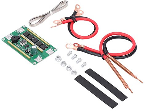 Punktschweißgerät, Hochfrequenzkondensatoren, Elektrisches Messingschweißgerät, 10 AWG-Draht, 8-Gang-Leistungsanpassung, für Elektronik-Enthusiasten (Kompletter Bausatz ohne