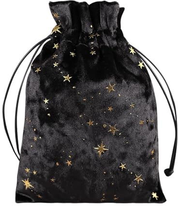 YUPEIUKLI Würfelbeutel mit Kordelzug, Astrolabien, Wahrsagen, Tarotkartenbeutel, Brettspieltasche, Flanell, Schmuckverpackung, Aufbewahrungsbeutel