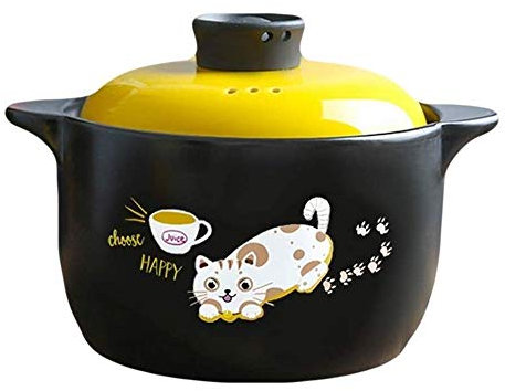 XUEXUDO Pentola per zuppa in Ceramica per Uso Domestico Casseruola Piccola Pentola per zuppa a Gas di Grande capacità a combustione Diretta ad Alta Temperatura
