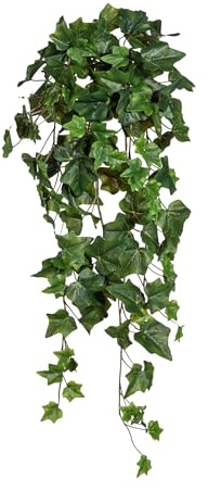 Lot de 2 décorations de lierre anglais - 144 feuilles - Environ 70 cm - Vert - Lot de 2 plantes artificielles