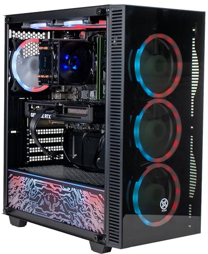 XUM Titan Prebuilt Gaming PC: Intel Core i7-10700F, Nvidia GeForce RTX 3060 12GB, 32GB DDR4 RAM, 500GB NVMe SSD, 2TB HDD, 700W PSU 80+ Bronze, aRGB, WiFi, Windows 11 Home, VR Ready, Black Case