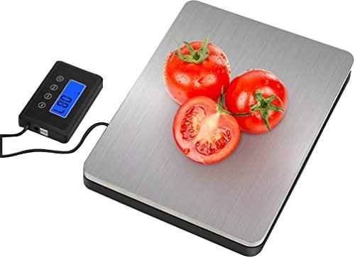 180 kg/50 g Scale di pesatura Digitale di pesatura di Grande capacità per Lettere di Cucina Commerciale Industriale Postale bilanci di Bagagli Argento