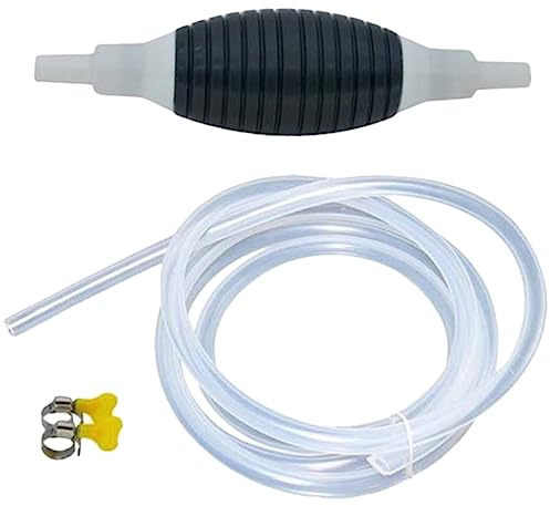Ipetboom Pompa Flessibile per Manuale Carburante in Resistente Plastica Travasi All'olio con Tubo Riutilizzabile Benzina e Viaggio in Auto