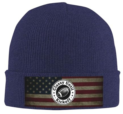 Knitted Hat Classy Until Kickoff Solide Knitted Beanie Cap Durable Running Cap for Outdoor Jogging Women
