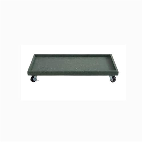 yixinzi-2024 Sottovaso per Piante Grande sottovaso Mobile con Ruote for Piante, Vassoio raccogli-Gocce Rettangolare for vasi di Fiori for Giardinaggio Domestico(Green,Piccolo)
