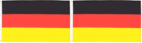 BANDIERA GERMANIA 90x60cm - GRAN BANDIERA TEDESCA 60 x 90 cm Poliestere leggero - Bandiere - AZ FLAG (Confezione da 2)