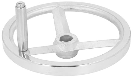 Focket Volante Giratorio, Volante de Torno de 3 Radios Cromado de Hierro Fundido de 250 Mm, de Fresadora con Giratorio para Fresadoras, Tornos, Amoladoras, Impresión de Carpintería