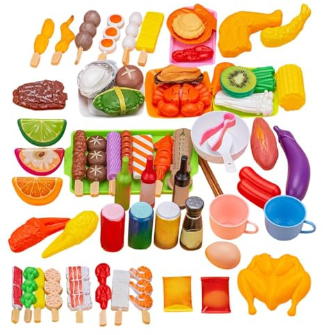 Grillset für Kinder, realistisch, bunt, interaktives Grillspielzeug, für und Mädchen im Vorschulalter