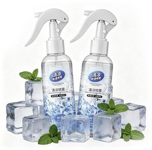 spray rinfrescante corpo, 2 pezzi Instant cooling spray, Sprays nebulizzante rinfrescante istantaneo per il caldo, portatile sprays rinfrescantes Cool Down per campeggio, gite, escursioni