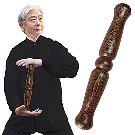 Tai Chi-linjal, Tai Chi-linjalset i wengeträ med meridiandiagram, bivax och tygpåse flera storlekar(33 * 5 cm)