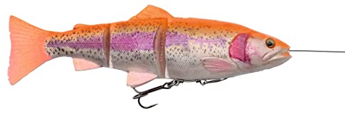 Savage Gear - 4D Line Thru Trout - Gummiforelle in Naturoptik zum Spinnfischen, Hechtköder, Golden Albino, 20cm / 93g / langsam sinkend