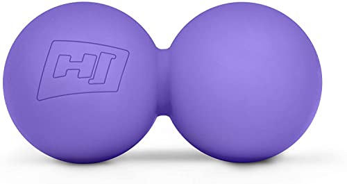 Hop-Sport Doppelter Massageball aus Silikon HS-S063MB 63mm Faszien-Ball zur Selbstmassage und Triggerpunkttherapie (Lila)