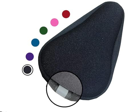 Kids Bike Gel Seat Cushion Cover, 8x5 inch Child Bike Seat Cover Premium Comfortable Small Bicycle Saddle Pad (Black)