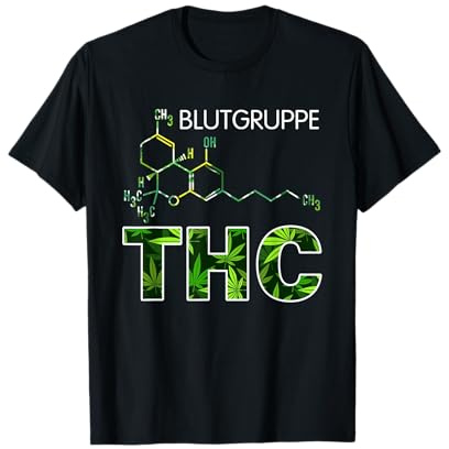 Blutgruppe THC Drogen Weed Gras Cannabis Marihuana T-Shirt
