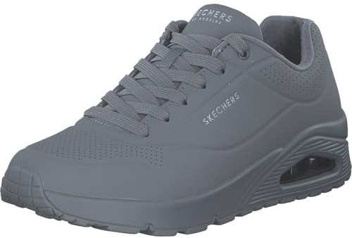 Skechers Uno Stand On Air herr Sneakers, Light Grey Durabuck Mesh, 42 EU