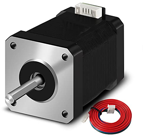 SIMAX3D Nema 17 Schrittmotor 42-48 Pancake (1 Stück/Pack) 1,5 A-4.4 V 2 Phasen 4 Drähte 1,8 Grad mit 1 Meter Kabel für Creality CR-10 10S Ender 3 3D-Drucker/CNC-Extruder und Y-Achse