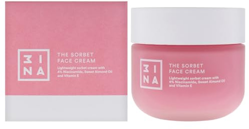 3INA - The Sorbet Face Cream - Feuchtigkeitscreme Gesicht mit Niacinamid | Feuchtigkeitscreme mit Niacinamid - Mit Oliven- & Süßmandelöl - Tag & Nacht - Vegan - Cruelty Free
