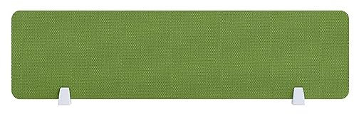 DLUXCA Akustik Trennwand für Schreibtisch,Home Office Schallschutz Raumtrenner,Sichtschutz,Tischtrennwand mit Klemmen Schalldämmung,Optional Mehrfarbig,Grün-120cm*30cm